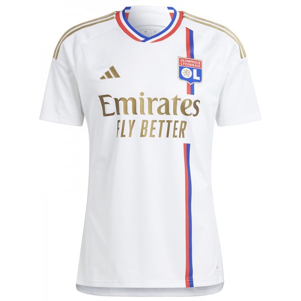 Olympique Lyon home jersey soccer uniform men's sportswear football kit top sports shirt 2023-2024